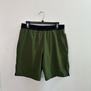 Fabletics Men's Athletic Shorts in Green and Black